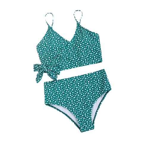 Swimwear Sexy Floral Bikini Cross Swimsuit