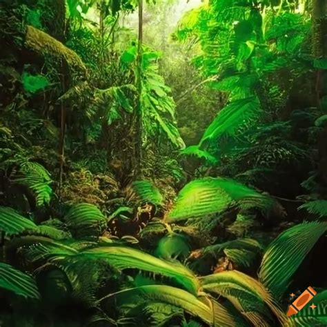 A Lush Verdant Image Of The Amazon Rainforest Capturing Its