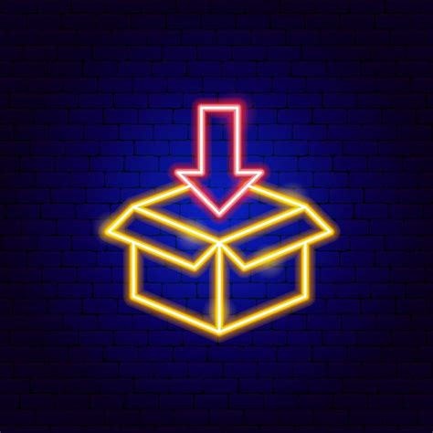 Box In Neon Sign 4780575 Vector Art at Vecteezy