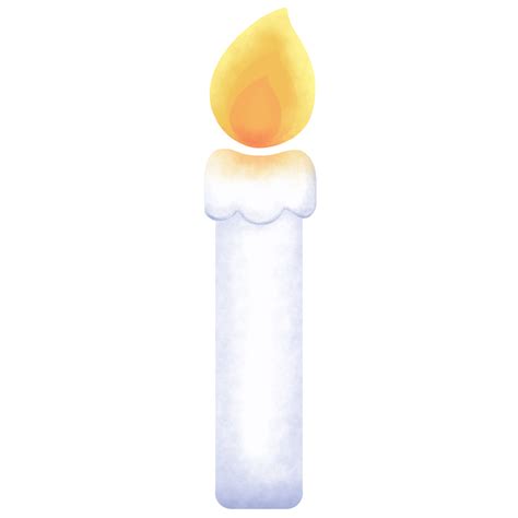 White Lit Candle 25221479 PNG