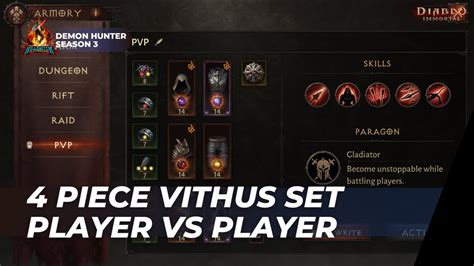 Diablo Immortal Demon Hunter Piece Vithus Set Pvp Season Youtube