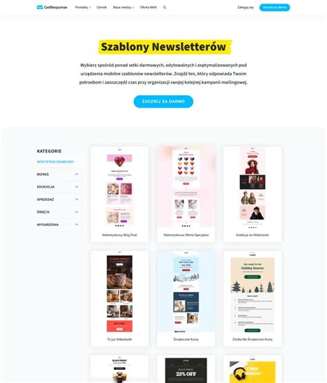 Szablony newsletterów 1000 gotowych wzorów e maili