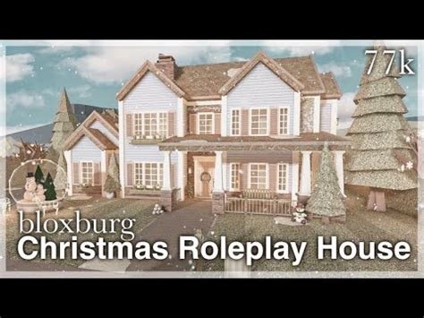 Bloxburg Christmas Roleplay House Speedbuild Exterior Youtube