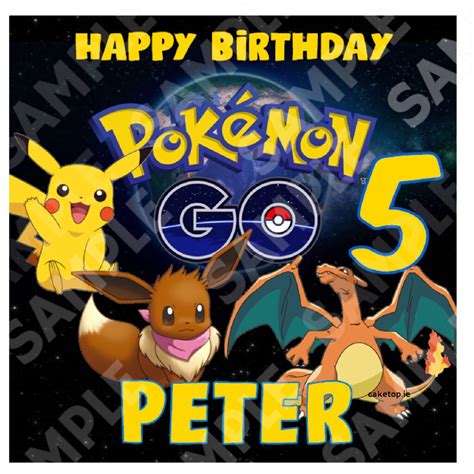 Pokémon Edible Print Edible Cake Toppers Edible Picture Caketop Ie