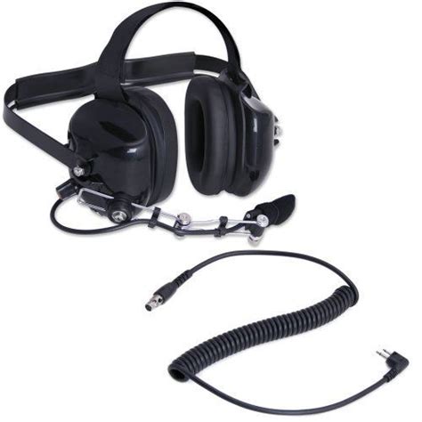 H41 Black Racing Radios Electronics 2 Way Nascar Headset With Motorola