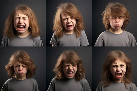 Premium Photo | Adjective words with kid expressing their feelings