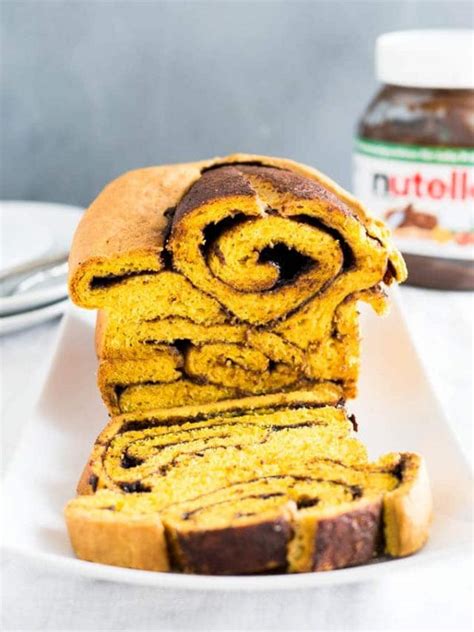 Nutella Swirl Pumpkin Bread Plated Cravings