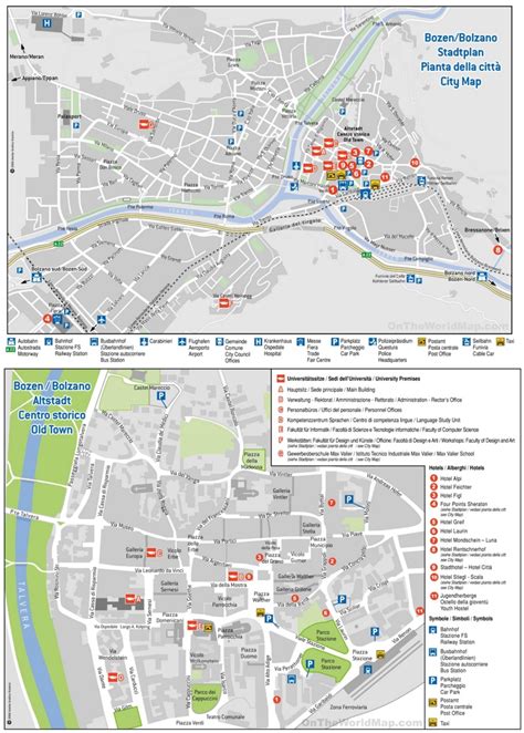 Bolzano hotel map - Ontheworldmap.com