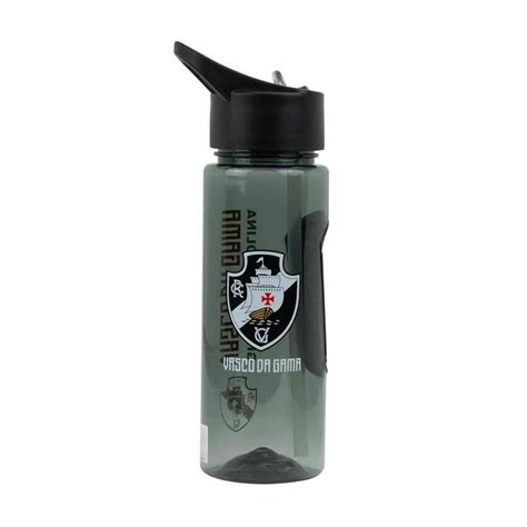 Garrafa Plástico Canudo 700ml Vasco Preto Netshoes Garrafas