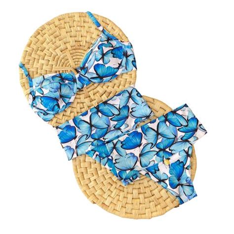 Biqu Ni Hot Pants Faixa Borboleta Azul Calif Rnia Brasil Conjunto De Biqu Ni Magazine Luiza