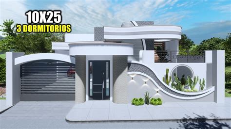 DiseÑo De Casa Exclusivo 10x25 Con Tres Dormitorios Rvl Casas 2022 Youtube