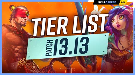 New Tier List For Patch League Of Legends Youtube