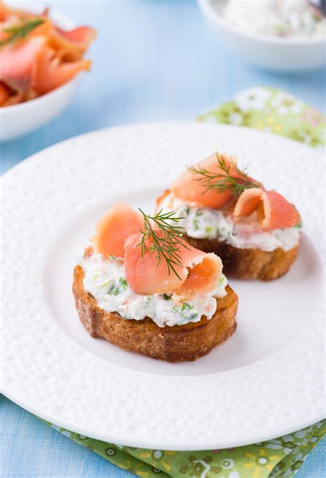 Canapes With Smoked Salmon And Cream Cheese Canape With Smoked Salmon