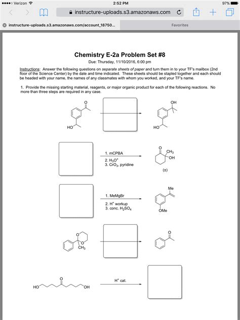 Solved Provide The Missing Starting Material Reagents Or