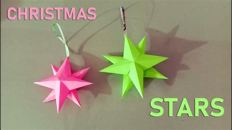 Easy Paper Star How To Make Christmas Star Diy Christmas