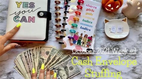 Cash Envelope Stuffing October Week 1 NEW Binder And Envelopes