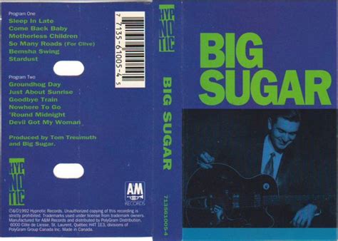 Big Sugar Big Sugar 1992 Cassette Discogs