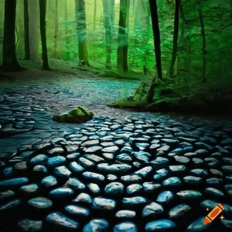 Floor Made Of Rune Stones In A Forest On Craiyon