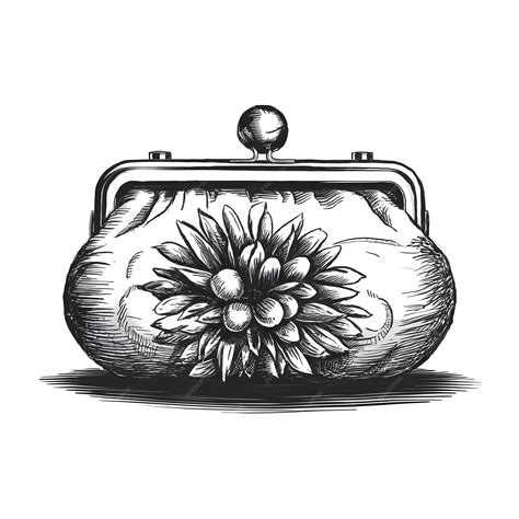 Premium Vector Clutch Monochrome Ink Sketch Vector Drawing Engraving