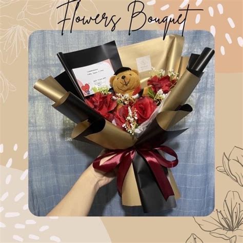 Jual READY Hand Bouquet Flowers Bouquet Wisuda Buket Boneka Wisuda