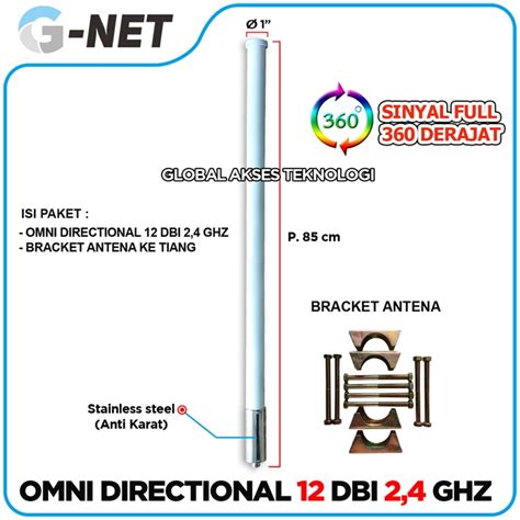 Jual Antena Wifi GNET Omni Directional 12 DBi 2 4 Ghz Cocok Untuk