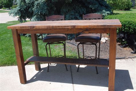 Hand Made Unique Barn Wood Bar Height Table By Gw Designs In Wood