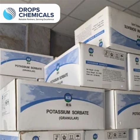 Potassium Sorbate Food Grade For Bakery Packaging Type 25kg Packing