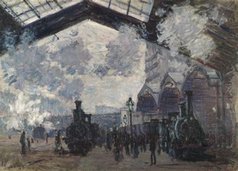 Saint Lazare Station Exterior View 1877法国画家克劳德 莫奈oscar claude Monet风景