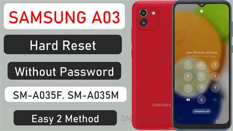 Hard Reset Samsung Galaxy A03 Android 12 Factory Reset Without Password Samsung A03 Hard Reset