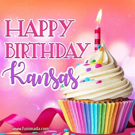 Happy Birthday Kansas - Lovely Animated GIF | Funimada.com