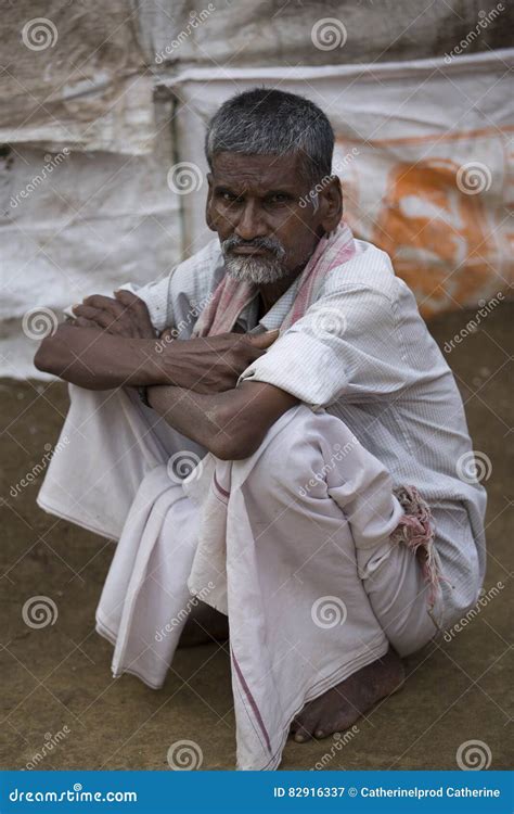 Editorial Illustrative Image Portrait Of Smiling Sad Senior Indian Man Editorial Photography