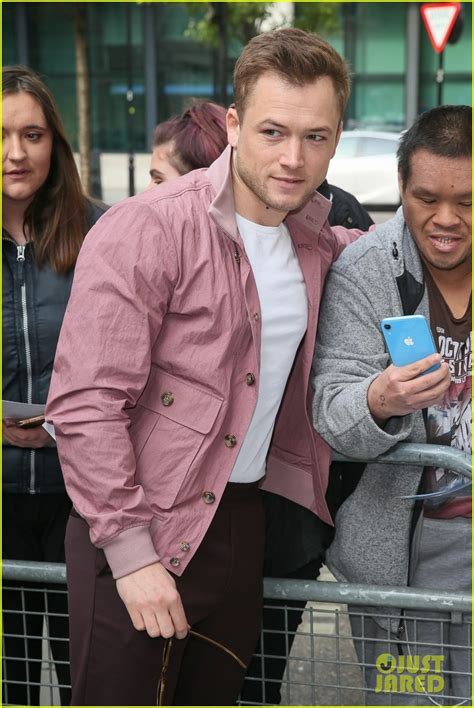 Taron Egerton Gets Support From Girlfriend Emily Thomas Elton John At