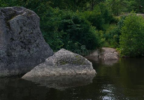 Large Stones On The Lake Nature Stock Photo Image Of Water Waterway