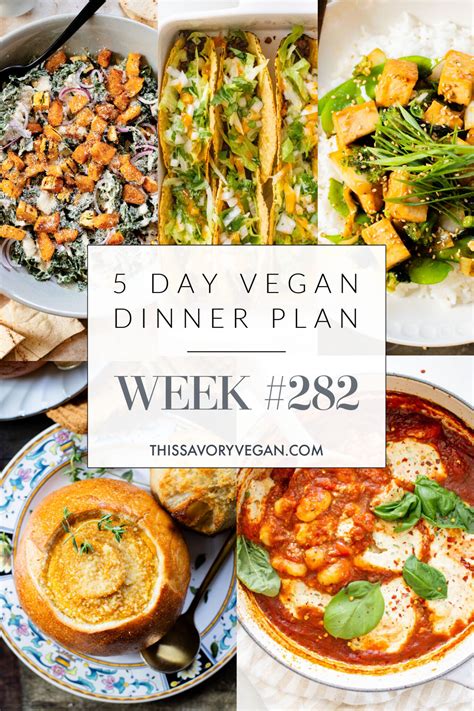 Weekly Vegan Dinner Plan 282 This Savory Vegan