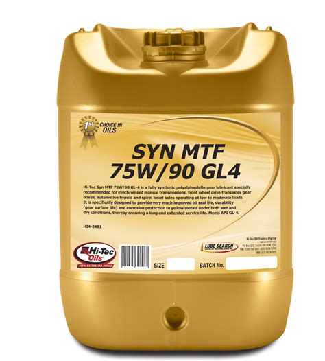 Syn MTF 75W/90 GL-4 - Premium Manual Transmission Fluid