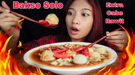 Mukbang Bakso Solo Pedas Extra Cabe Rawit Asmr Mukbang Indonesia