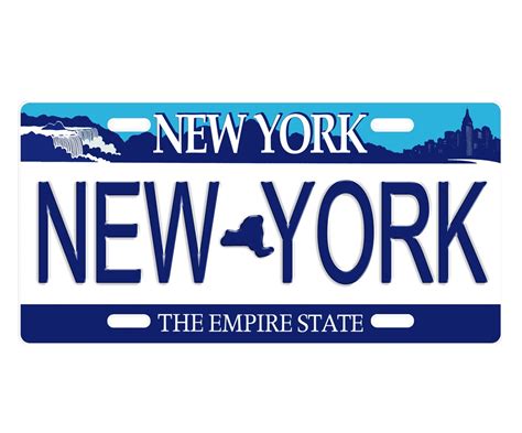 Personalized State License Plate New York Novelty Plate-printed Flat, 3 ...