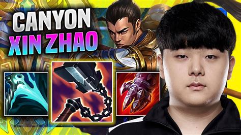 CANYON DOMINATING WITH XIN ZHAO DK Canyon Plays Xin Zhao Jungle Vs