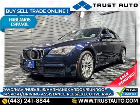 Used 2014 BMW 7 Series 750i XDrive AWD Luxury Sedan W M Sport Executive