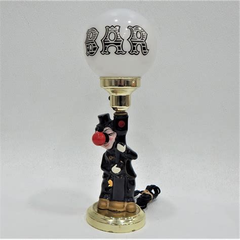 Buy The Vintage Drunk Hobo Bar Lamp Light Up Red Nose Goodwillfinds