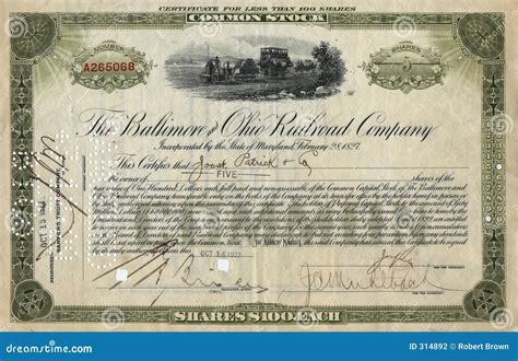 Stock Certificate 339036