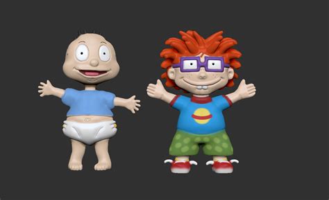 Archivo Stl Tommy Pickles Y Chuckie Finster De Rugrats 👾 ・diseño Para Descargar Y Imprimir En 3d