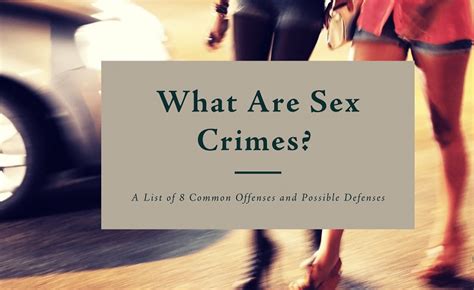 Overview Of Crimes Involving Criminal Sexual Conduct Anti Crime Law