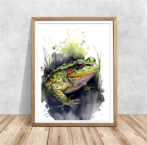 Frog Painting Watercolor Frog Frog Art Print Frog Frog - Etsy