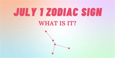 July 1 Zodiac Sign Explained | So Syncd