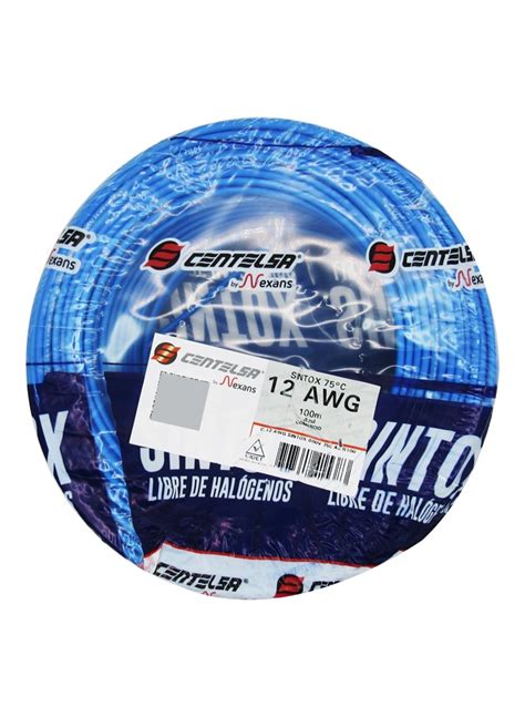 CBHF12ZR Cable N12 AWG LSHF libre de halógenos rollo x 100m azul