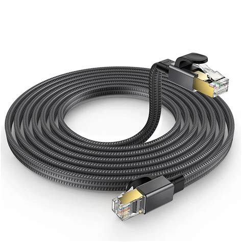 Wholesale Customize 3m 26awg Cat8 Flat Ethernet Cable Cat8 Lan Network Cable With Gold Plated