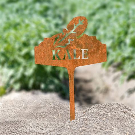Rustic Kale Vegetable Label Black Country Metalworks