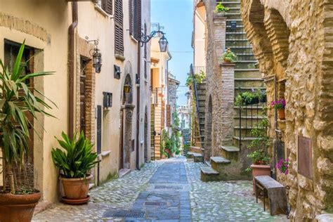 Scenic Sight In Torri In Sabina Beautiful Village In Rieti Province