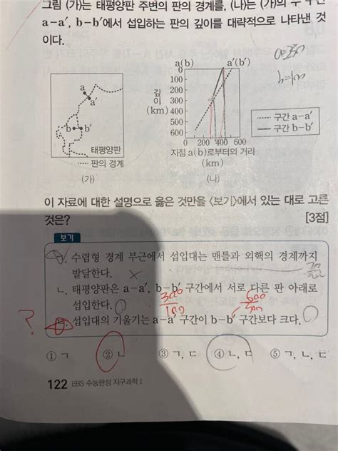 지구과학 수완 섭입대 질문 지식in